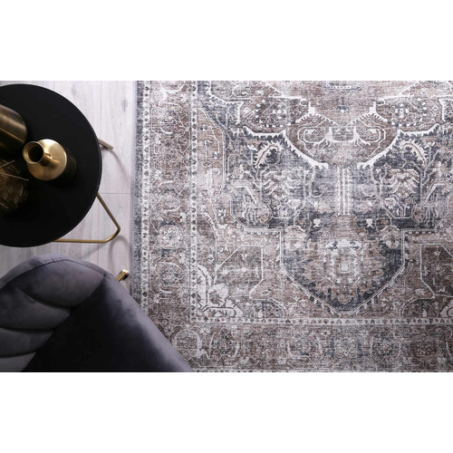 SandStoneSea Ash Vintage Kendra Machine Washable CottonBlend Rug