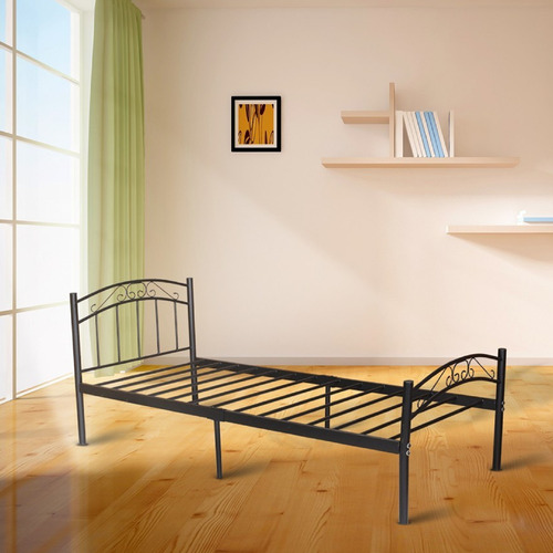 SandStoneSea Black Brooklyn Metal Bed Temple & ster