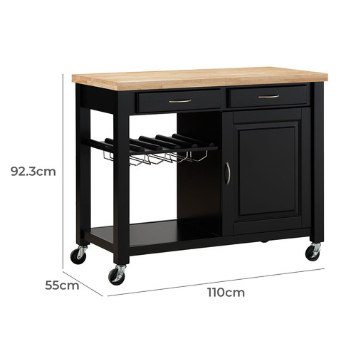 SandStoneSea Chelsea Wooden Kitchen Island Trolley Temple & ster