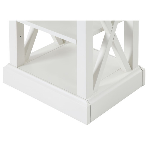 SandStoneSea White Hamptons Side Table | Temple & Webster