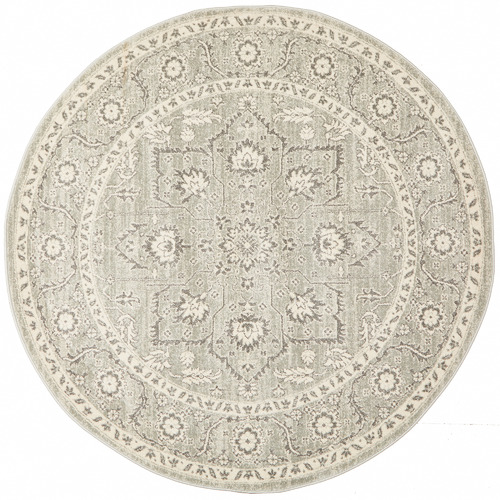 SandStoneSea Silver & Round Art Moderne Vera Rug | Temple & Webster