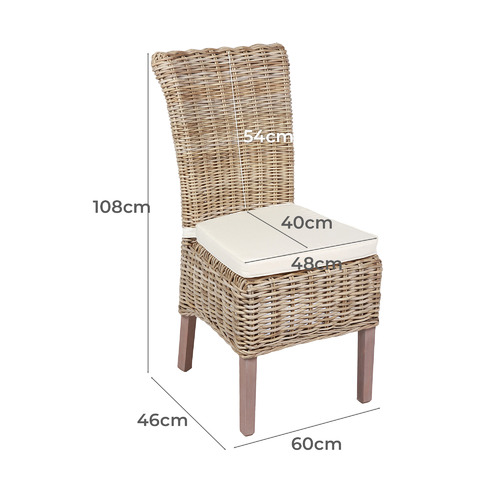 cream rattan dining chairs