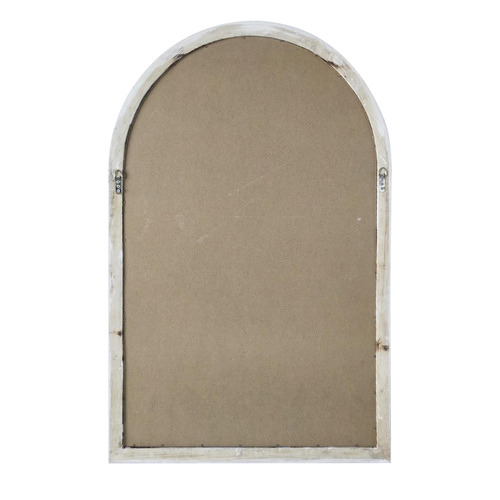 SandStoneSea Hamptons Whitewashed Arched Wooden Mirror Temple & ster