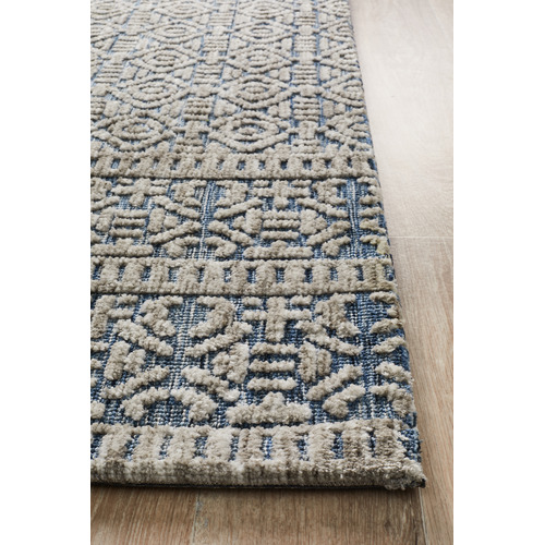 SandStoneSea Charcoal, Navy & Natural Distressed Nomadic Rug | Temple ...