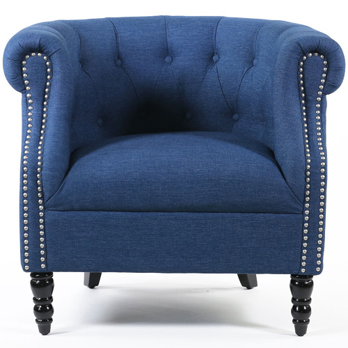 navy bucket chair