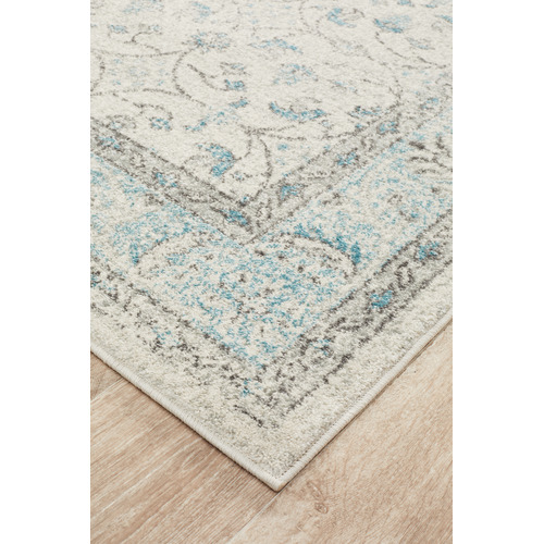 SandStoneSea Blue & Cream Evanna VintageStyle Rug Temple & ster