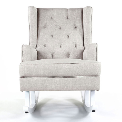 Taupe Isla Wingback Rocking Chair Temple & ster