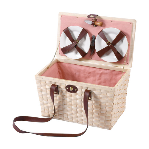 Peach 4 Person Barossa Picnic Basket Set