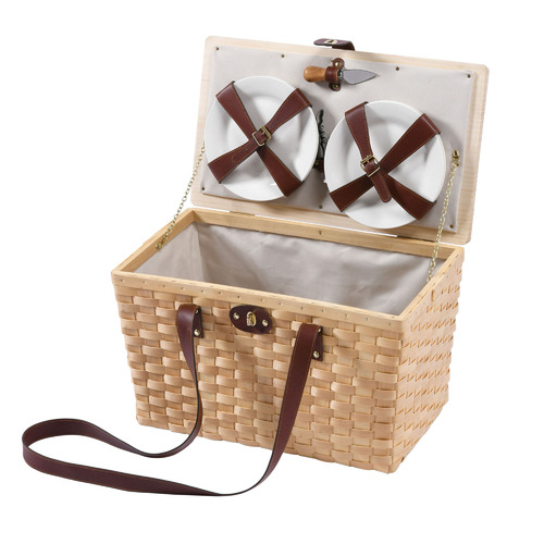 4 Person Barossa Picnic Basket with White Lining Set | Temple & Webster