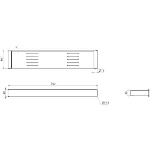 The Gabe Stainless Steel Bathroom Shelf