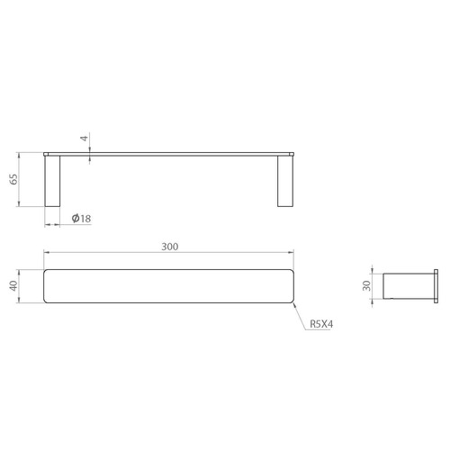 The Gabe Stainless Steel Hand Towel Holder