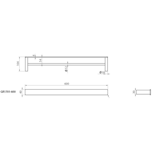 Double Bar Huntingwood Stainless Steel Towel Rail