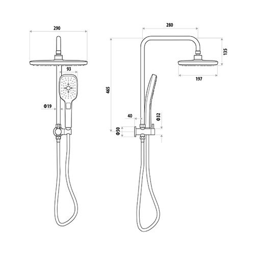 5 Piece Huntingwood Shower Set