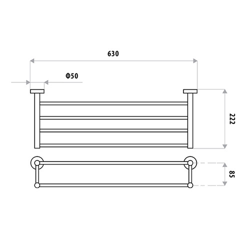 Loui Zinc Alloy Towel Rail