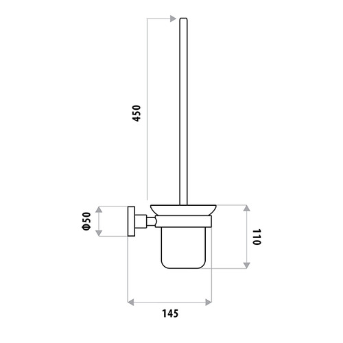2 Piece Loui Toilet Brush & Holder Set