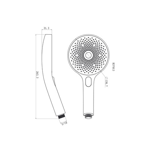 The Gabe Hand-Held Shower Head