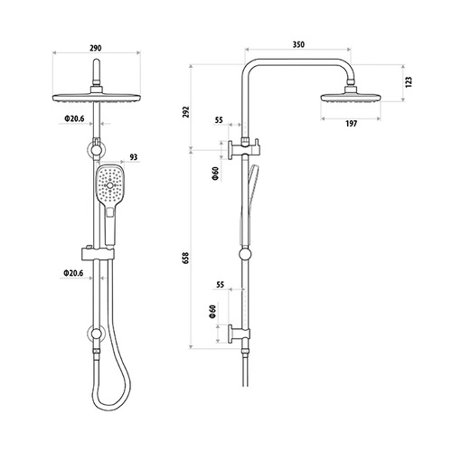 7 Piece Huntingwood Shower Set