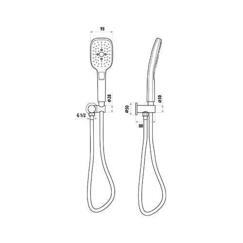 3 Piece Huntingwood Hand-Held Shower Head Set