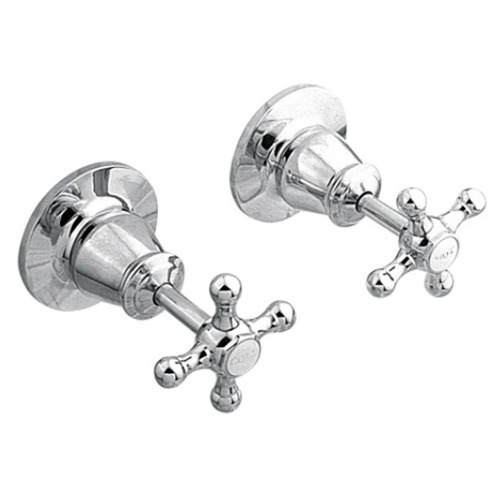 2 Piece Noosa Brass Wall Top Assembly Set