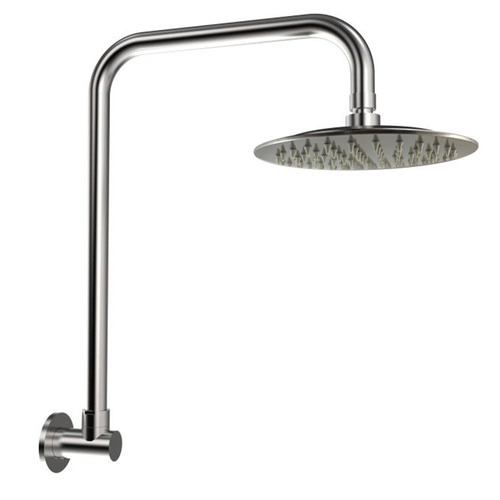 Bianka 2 Piece Elle Shower Head & Gooseneck Rail Set Temple & ster