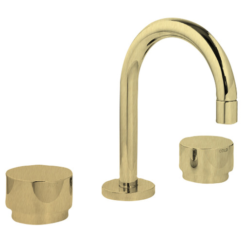3 Piece Loui Brass Gooseneck Spout & Mixer Set