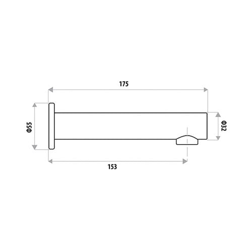 Elle Stainless Steel Bath Spout