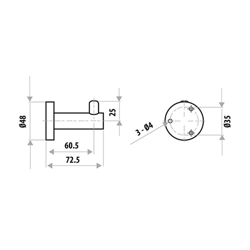 Elle Stainless Steel Robe Hook