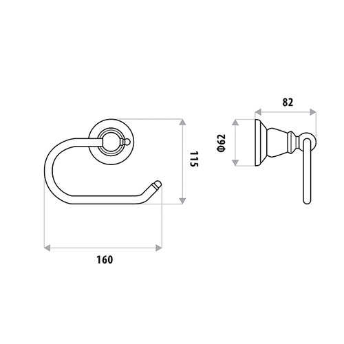 Noosa Brass Toiler Holder