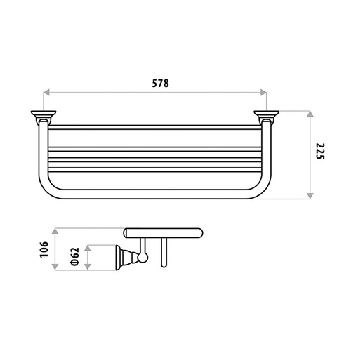Noosa Brass Towel Rack