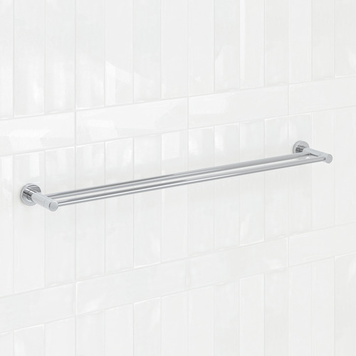 Clovelly 750mm Chrome Double Towel Rail