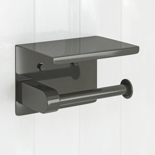 Clovelly Gunmetal Stainless Steel Toilet Roll Holder