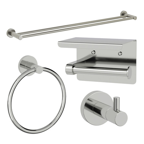 Elle 750mm Brushed Nickel Double Towel Rail