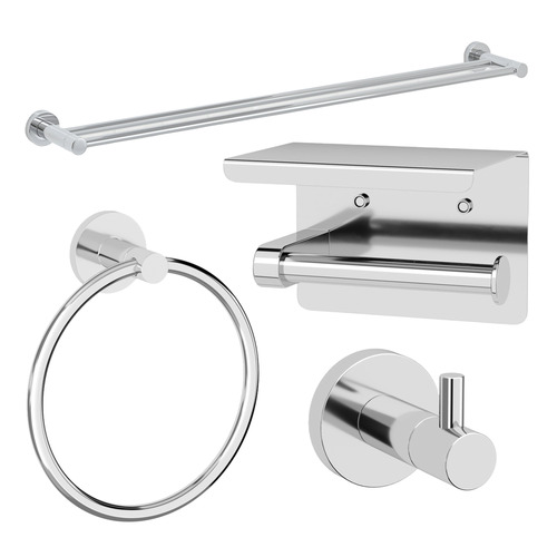 Elle 750mm Chrome Double Towel Rail