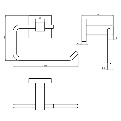 Lauren Elite Brass Toilet Roll Holder