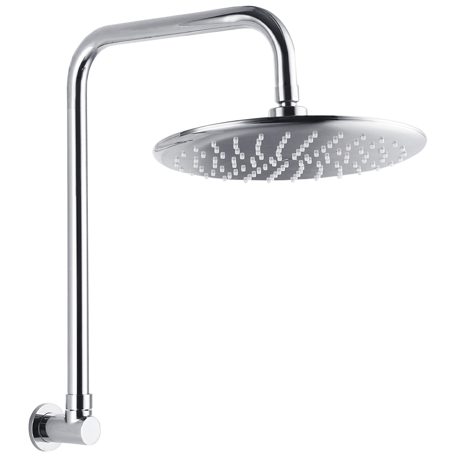 Loui Brushed Nickel Round Shower Arm & Head
