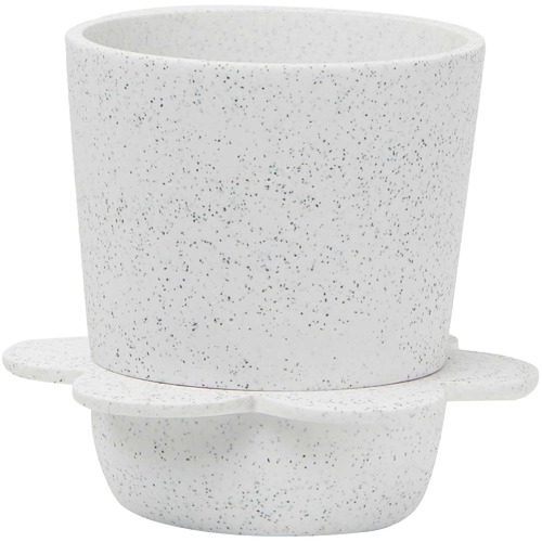Speckled-Style Spring Stoneware Planter