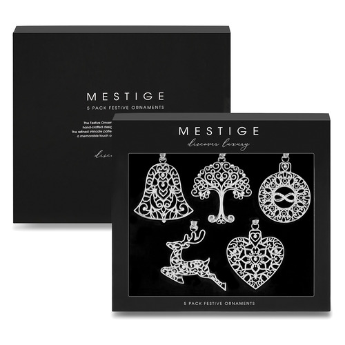 Mestige 5 Piece Festive Christmas Ornaments Set  Temple & Webster