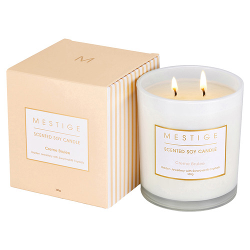 Mestige Creme Brulee Soy Scented Candle & Jewellery Gift | Temple & Webster