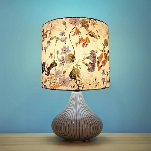 Cream Australian Wild Flowers Lamp Shade