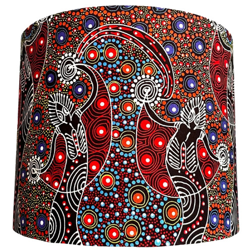 HelloBoho Red Spirit Aboriginal Lamp Shade Temple & ster