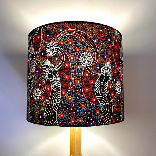 HelloBoho Red Spirit Aboriginal Lamp Shade Temple & ster