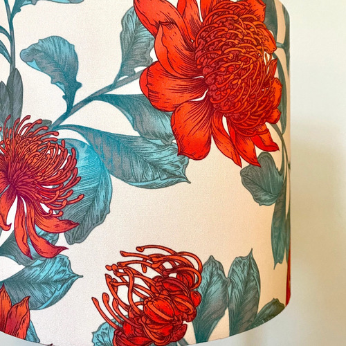 Red Australian Waratah Lamp Shade
