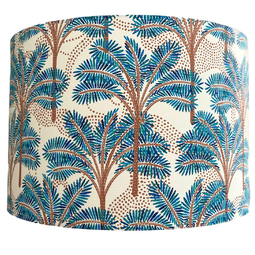 Turquoise Coastal Palms Lamp Shade