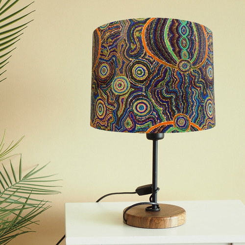 Turquoise & Green Goanna Dreaming Lamp Shade