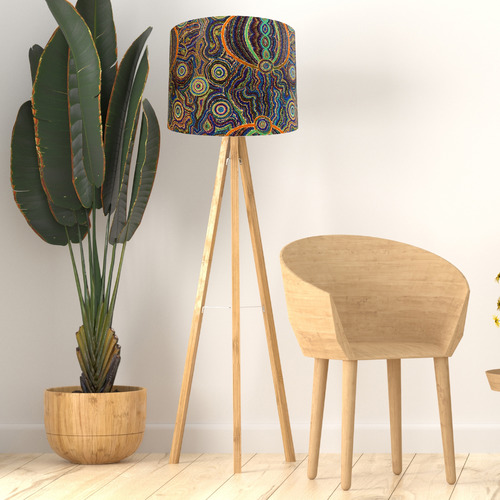Turquoise & Green Goanna Dreaming Lamp Shade