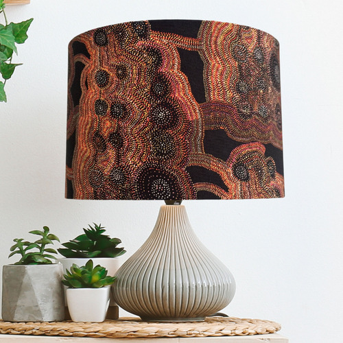 Warlu Mina Mina Aboriginal Lamp Shade Temple & ster