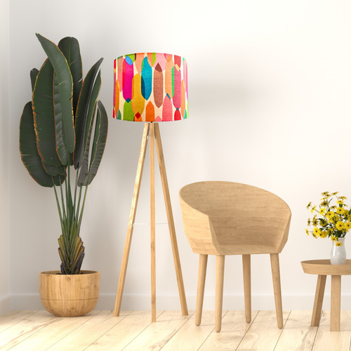 Multi-Colour-Mid-Century-Cotton-Lamp-Shade