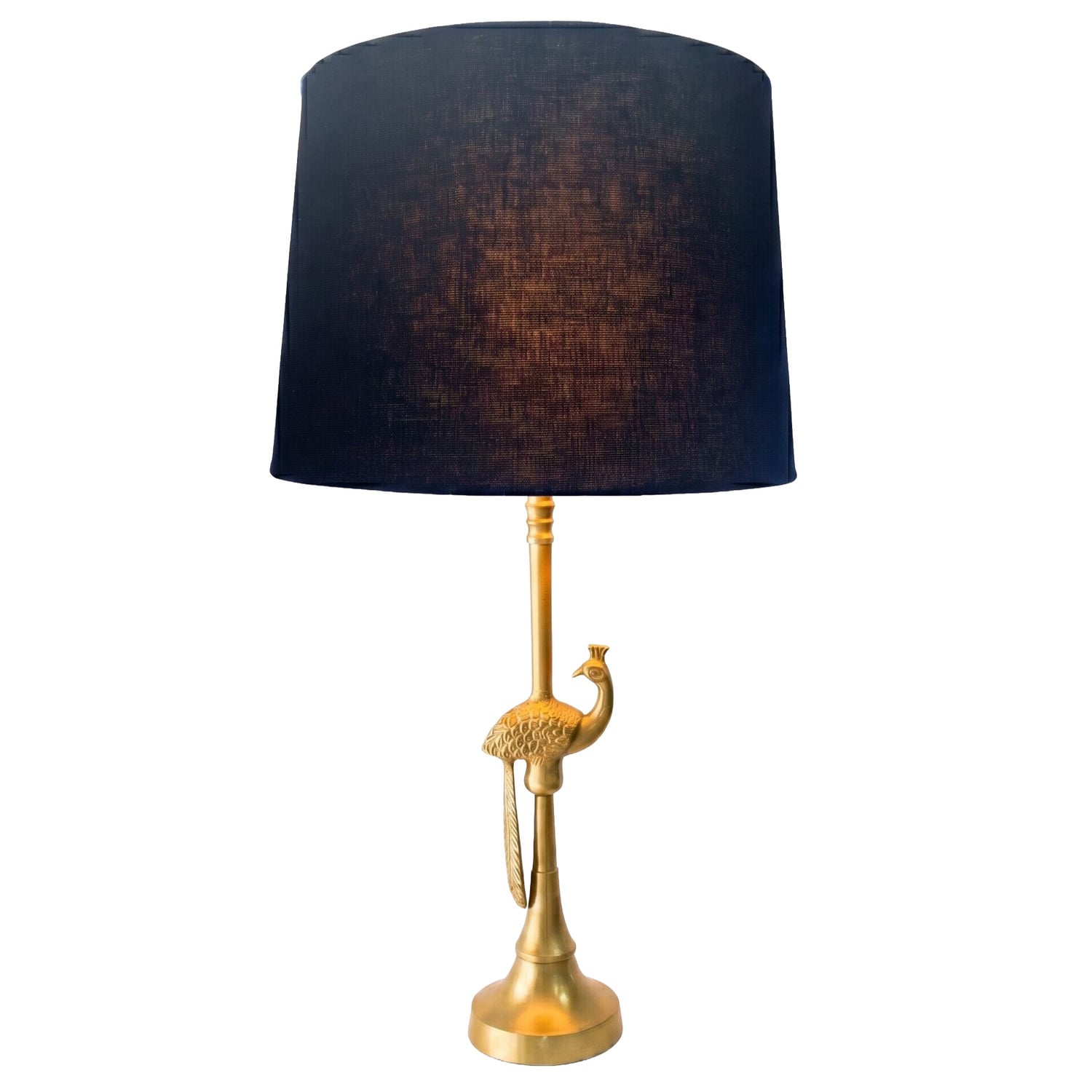 Lucia Linen Peacock Table Lamp