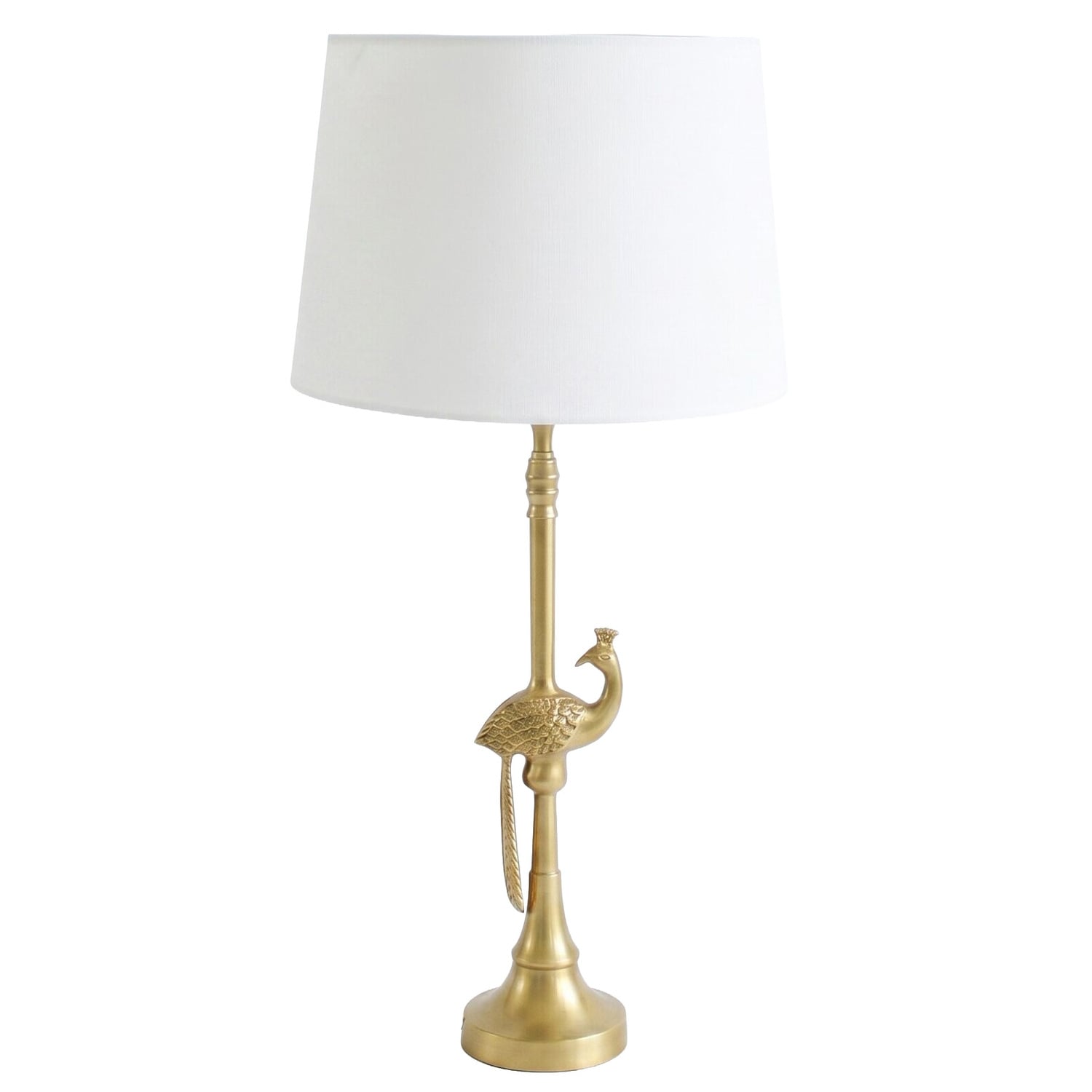 Lucia Linen Peacock Table Lamp