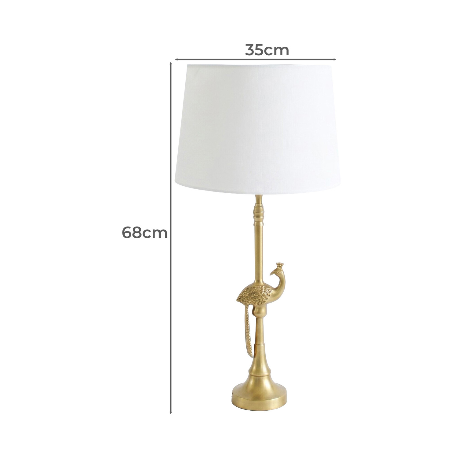 Lucia Linen Peacock Table Lamp